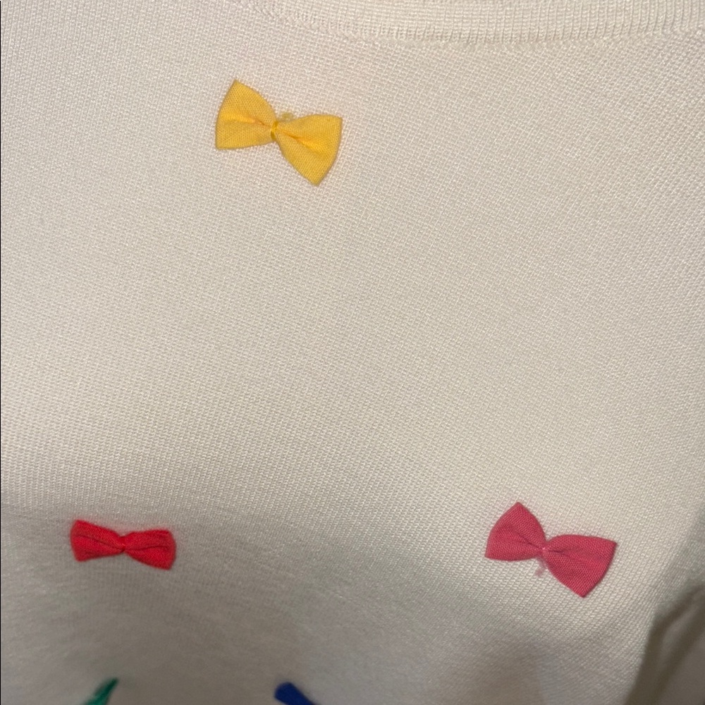 United States Sweaters White knit with bows, feminine, flattering, fairy, light! - Picture 3 of 6
